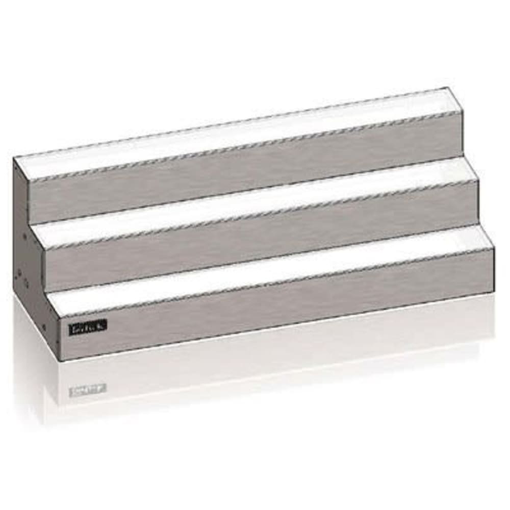 Perlick LMD3-60R 60-in Lighted Merchandise Display w/ Right End Power Cord, 3-Tier