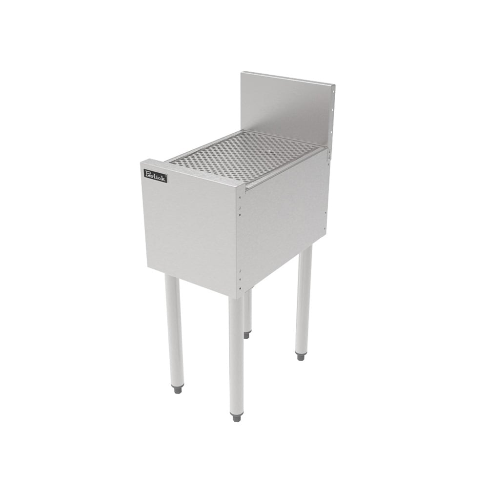 Perlick TS12DB Underbar Freestanding Drainboard - 6" Backsplash, 12" x 18 9/16"