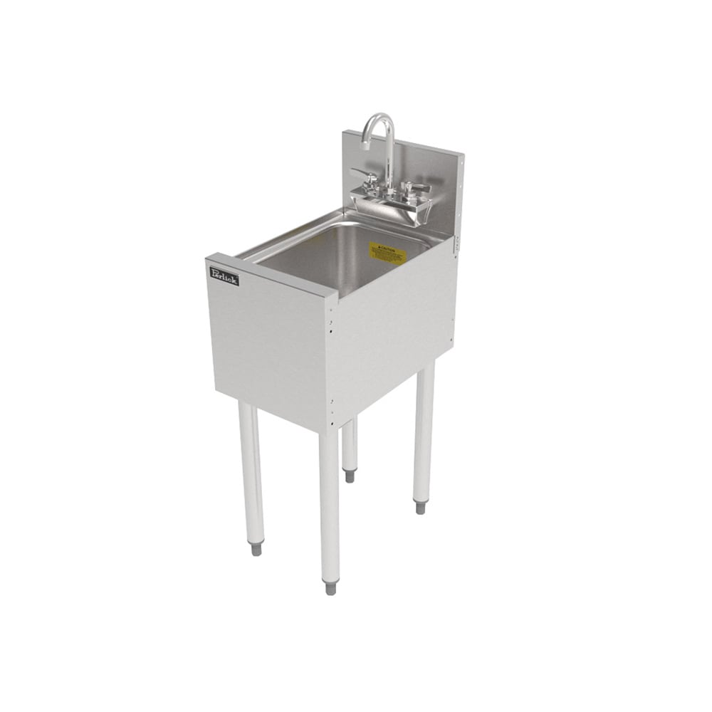 Perlick TS12DS-STK Underbar Dump Sink w/ Stainless Steel Legs, 12" x 18 9/16"