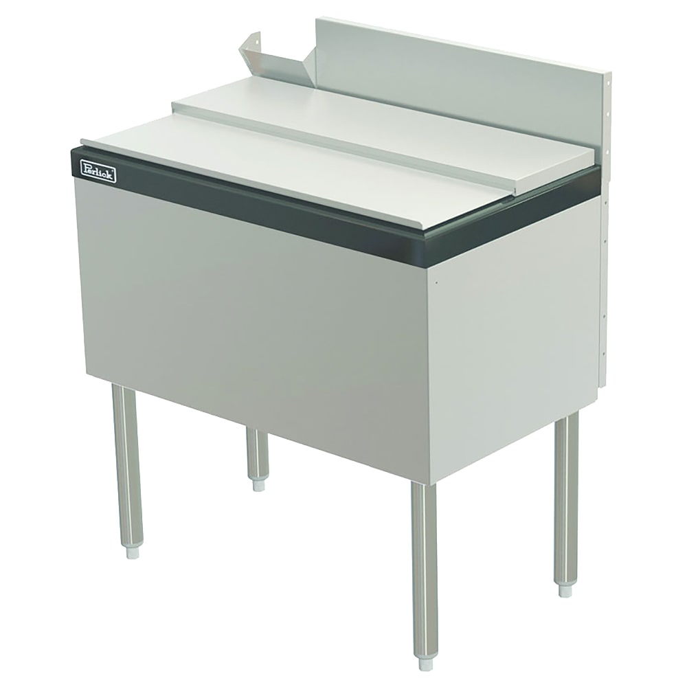 Perlick TS24IC10-STK 24" x 18 1/2" TS Series Drop In Ice Bin w/ 50 lb Ice Capacity - Stainless