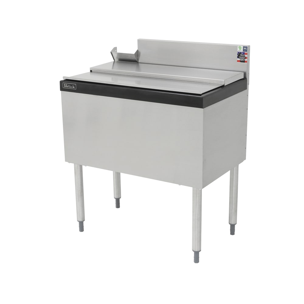 Perlick TS30IC10-STK 30" x 18 1/2" TS Series Drop In Ice Bin w/ 70 lb Ice Capacity - Stainless