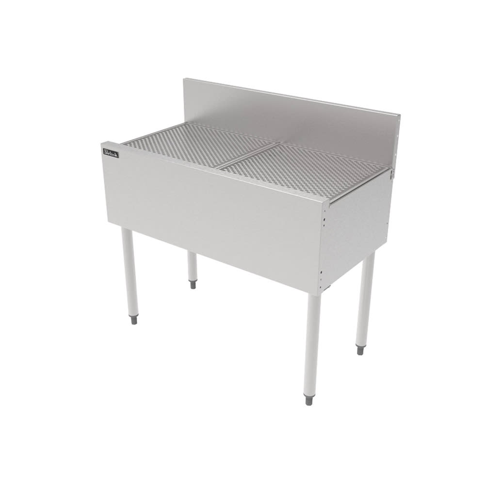 Perlick TS36DB Underbar Freestanding Drainboard - 6" Backsplash, 36" x 18 9/16"