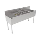 Perlick TS60M3-DB-STK 60" 3 Compartment Sink w/ 10"L x 14"W Bowl, 9 1/4" Deep thumbnail 2