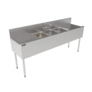 Perlick TS72M3-DB 72" 3 Compartment Sink w/ 14"L x 10"W Bowl, 9 1/4" Deep thumbnail 2