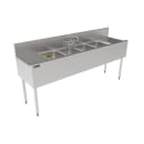 Perlick TS72M4-DB 72" 4 Compartment Sink w/ 14"L x 10"W Bowl, 9 1/4" Deep thumbnail 2
