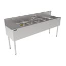Perlick TS72M4-DB-STK 72" 3 Compartment Sink w/ 10"L x 14"W Bowl, 9 1/4" Deep thumbnail 2