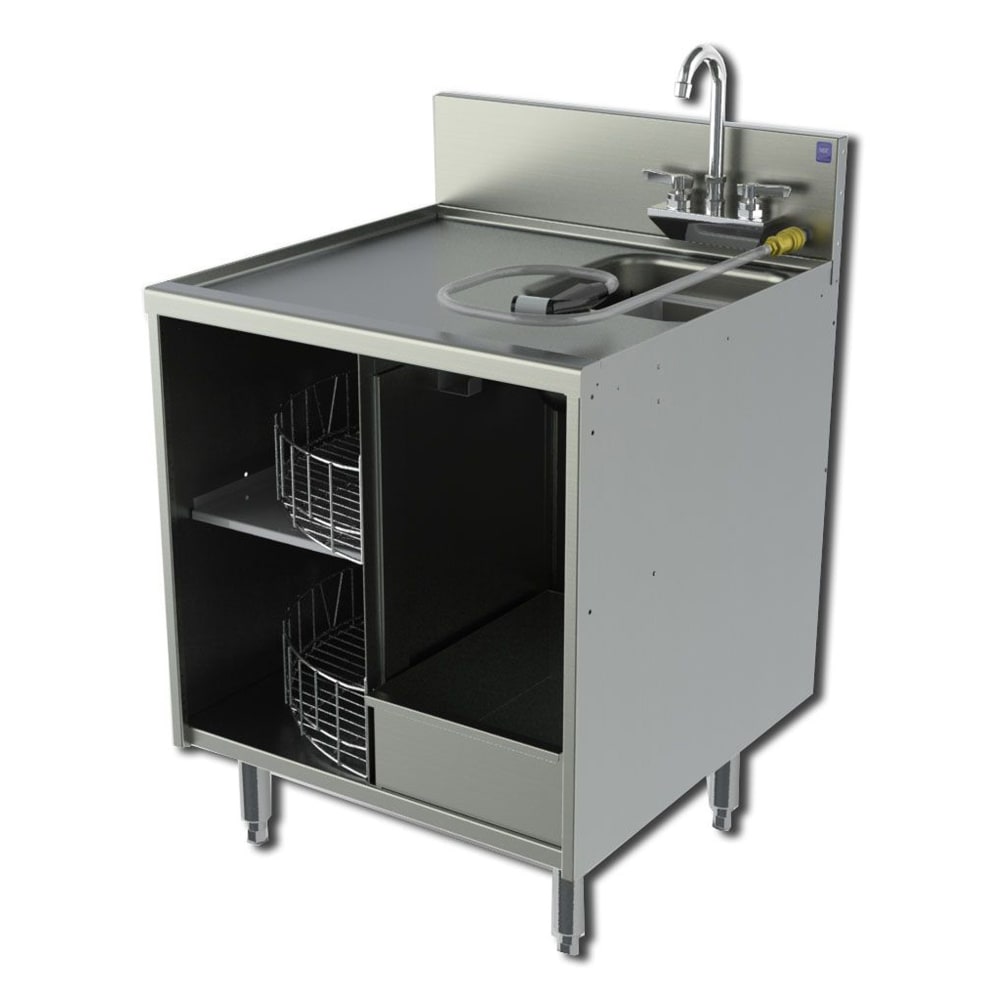 Perlick TSF24CM 24" Stationary Chemical Storage Cabinet w/ Open Base, 24" Front To Back