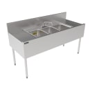 Perlick TSF60M3-DB 60" 3 Compartment Sink w/ 14"L x 10"W Bowl, 9 1/4" Deep thumbnail 2