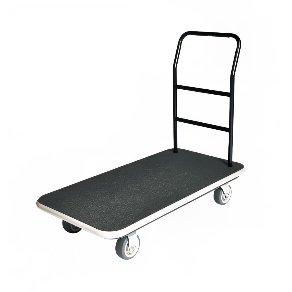 CSL Hotel Luggage Cart Truck w/ Gray Carpet, Black (2100GY-090-GRY)