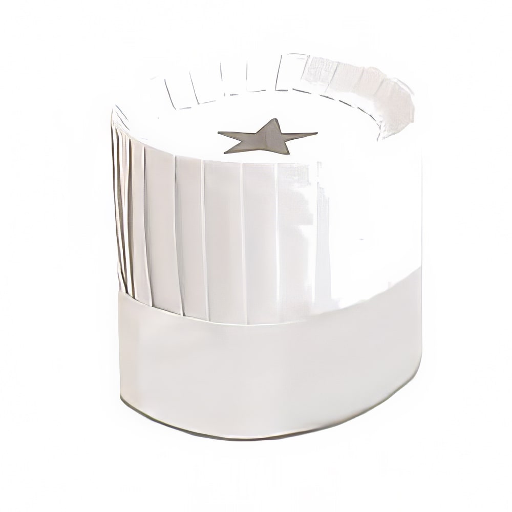Royal Industries 12" Disposable Chef Hat - Paper, White (PPRHAT12)