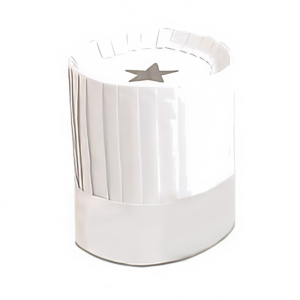 Royal Industries 9" Disposable Chef Hat - Paper, White (PPRHAT9)