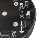 Royal Industries Replacement Standard Bar Stool Seat, Black Vinyl (ROY 7711 SB) thumbnail 6