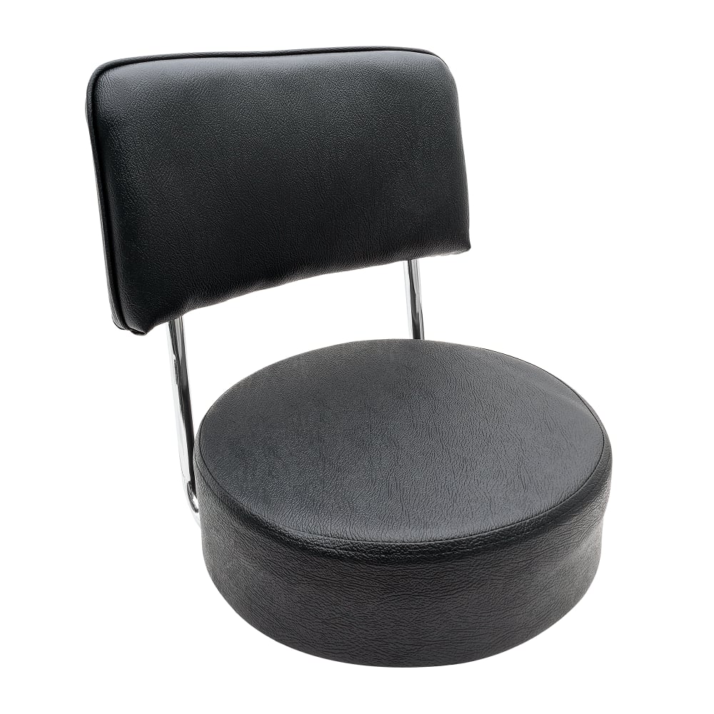 Royal Industries Replacement Open Back Bar Stool Seat, Black Vinyl (ROY 7715 SB)