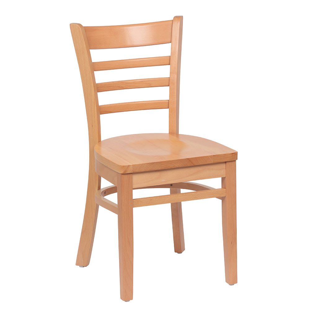Royal Industries Side Chair w/ Ladder Back - Beechwood, Natural Finish (ROY 8001 N)