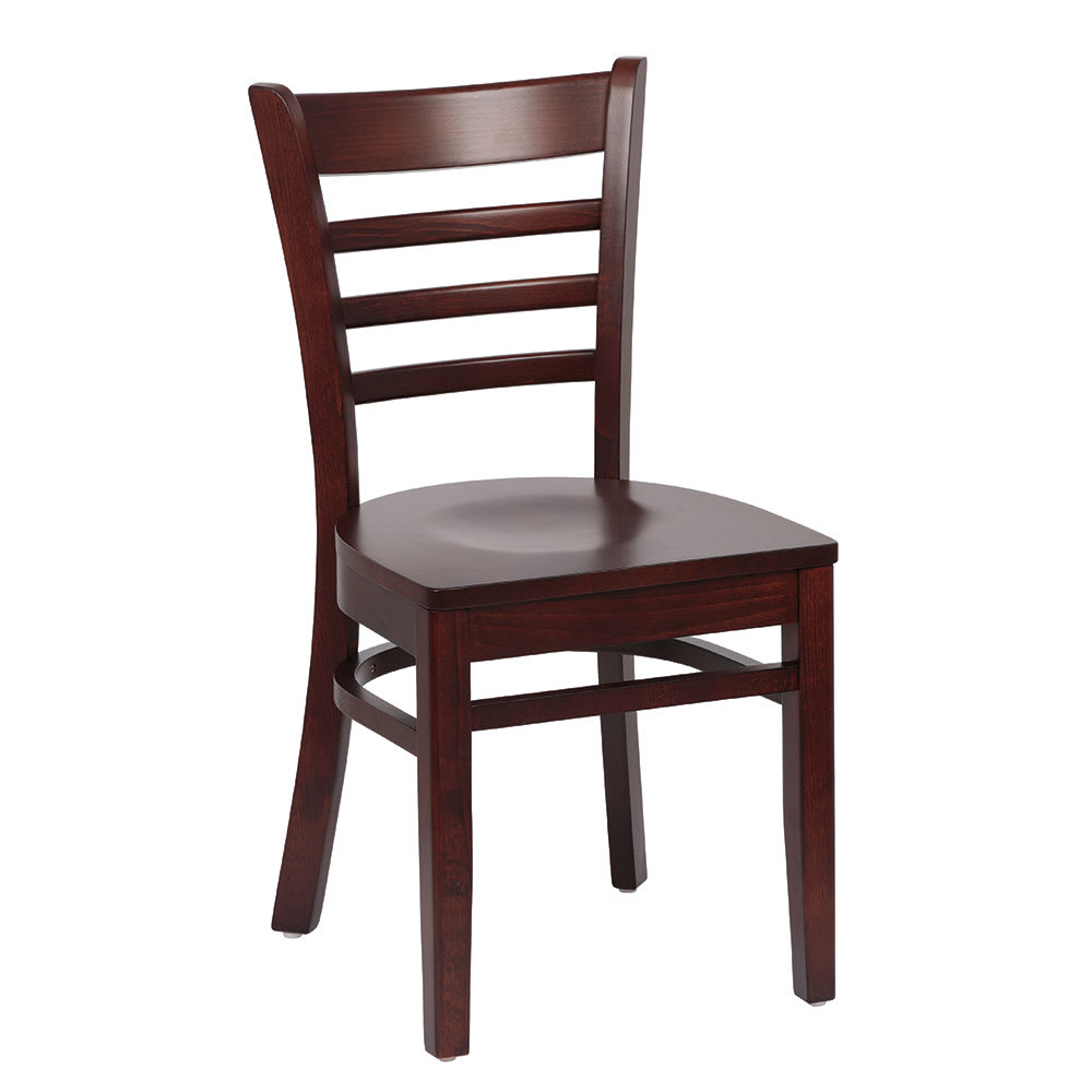 Royal Industries Side Chair w/ Ladder Back - Beechwood, Walnut Finish (ROY 8001 W)
