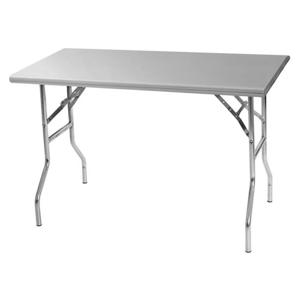 Royal Industries 60" 18 ga Folding Work Table w/ Open Base & 430 Series Stainless Flat Top (ROY WTF 3060)