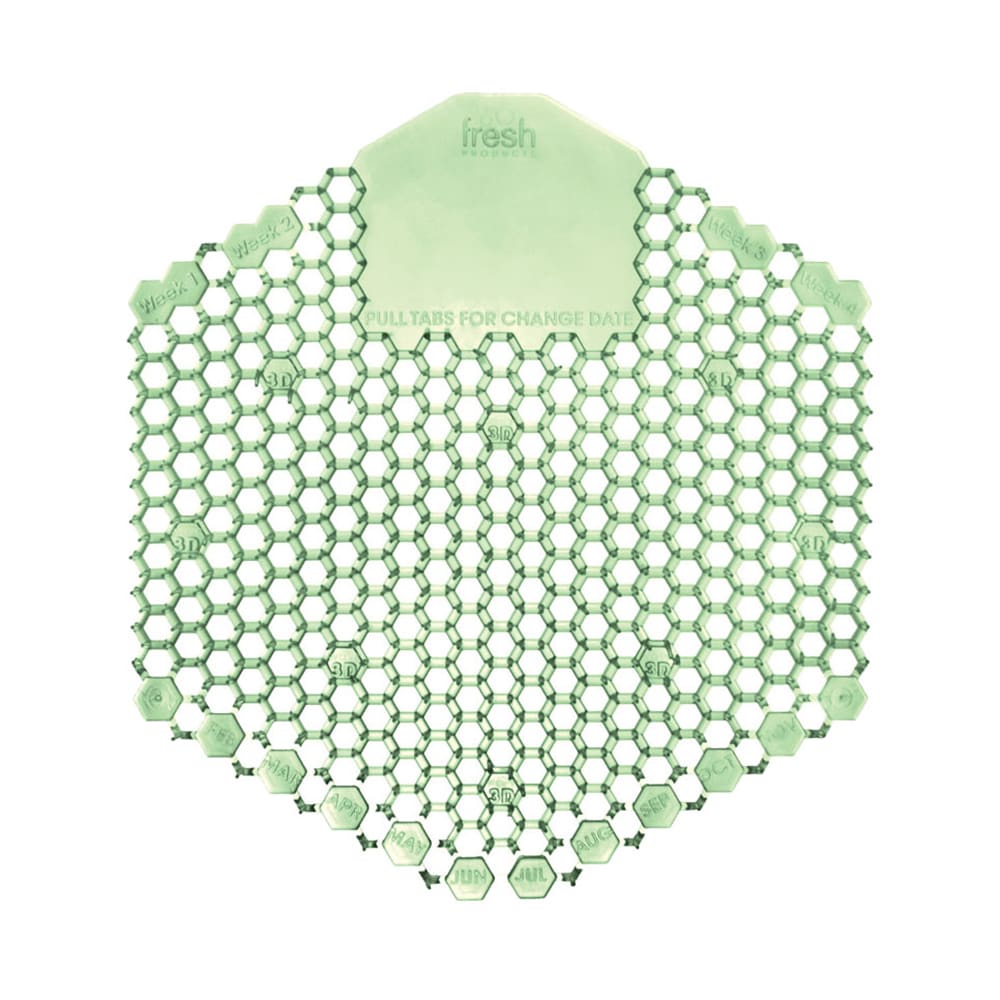 Royal Industries Splash-Proof Urinal Screen - Green, Cucumber Melon (URNSCRN3WDSMELON)