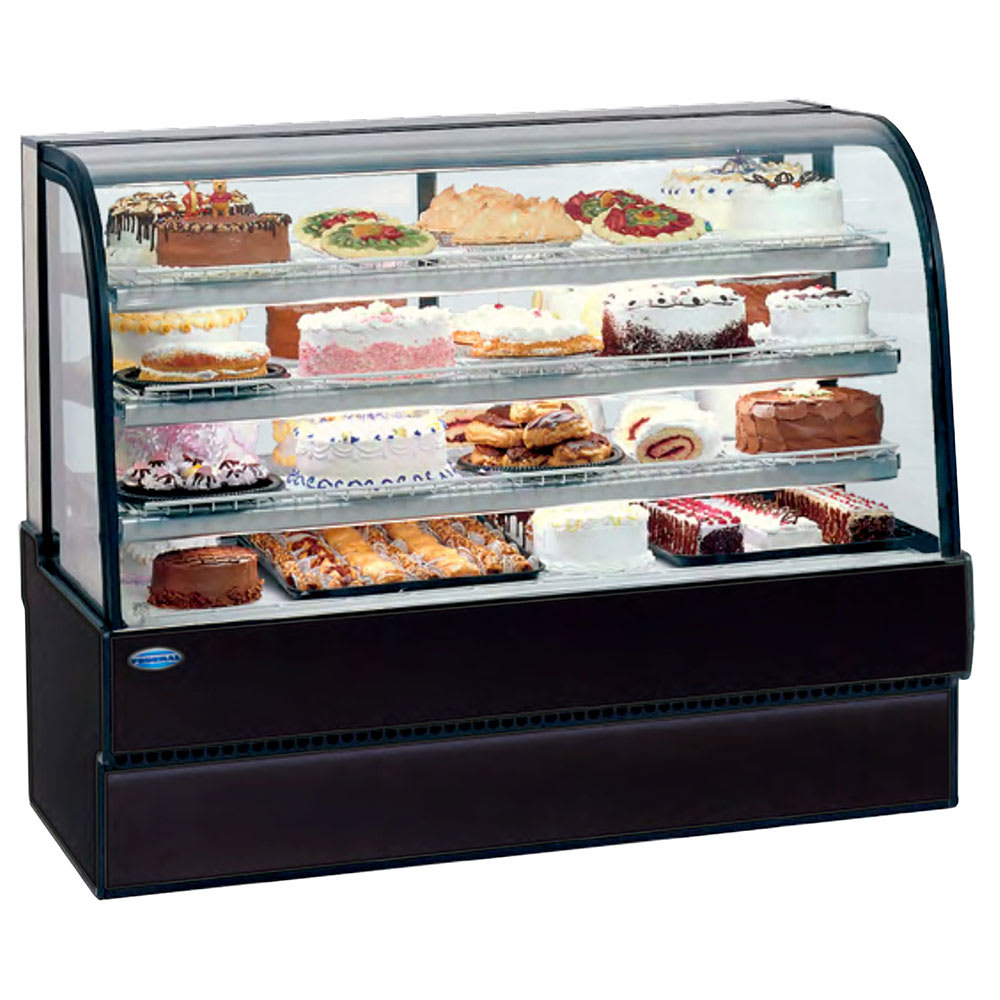 Federal CGR7748 77" Full Service Bakery Case w/ Curved Glass - (4) Levels, 120v