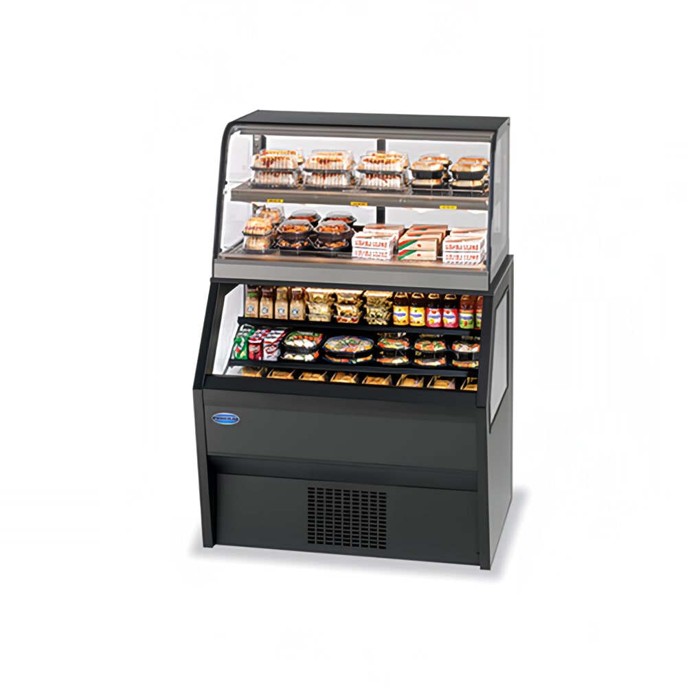 Federal CH3628/RSS3SC 36-1/4" Refrigerated Self-Serve Merchandiser w/ Hot Serve Top, Black