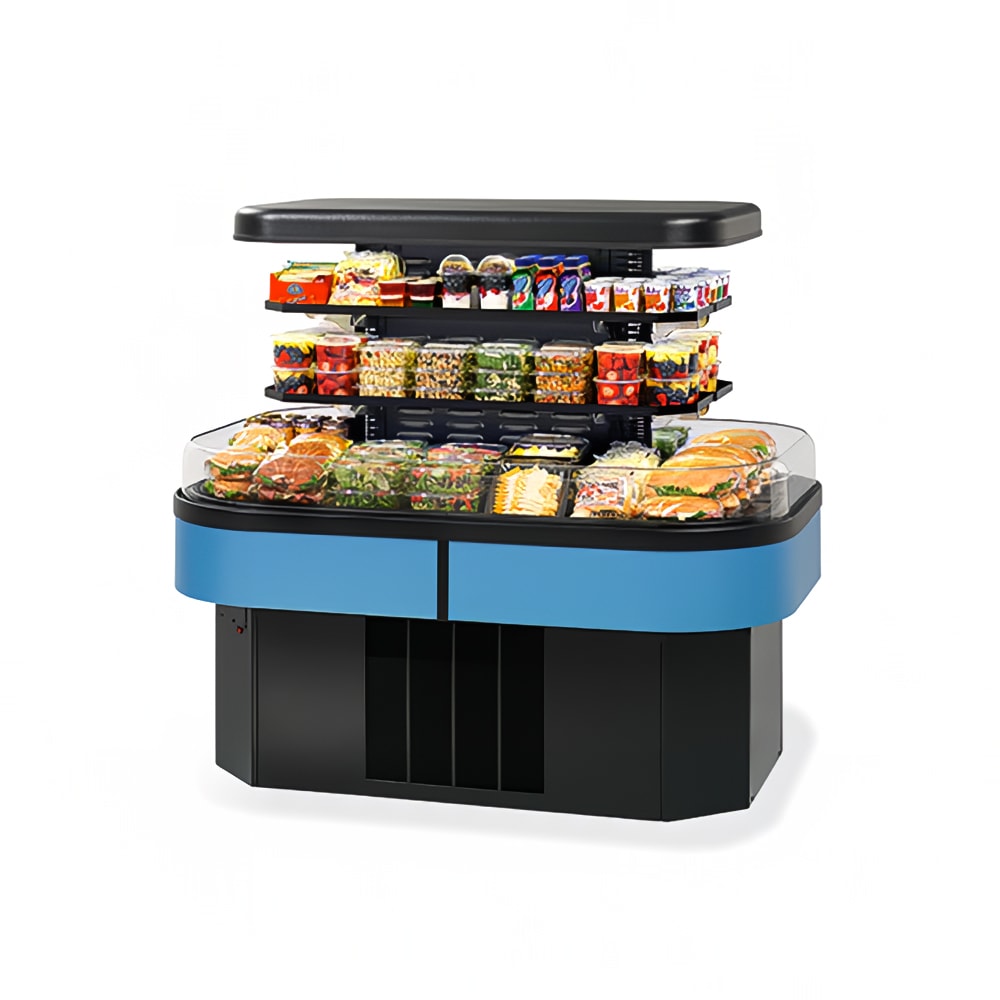 Federal IMSS60SC-2 60" Horizontal Island Open Air Cooler w/ (3) Levels, 208-230v/1ph