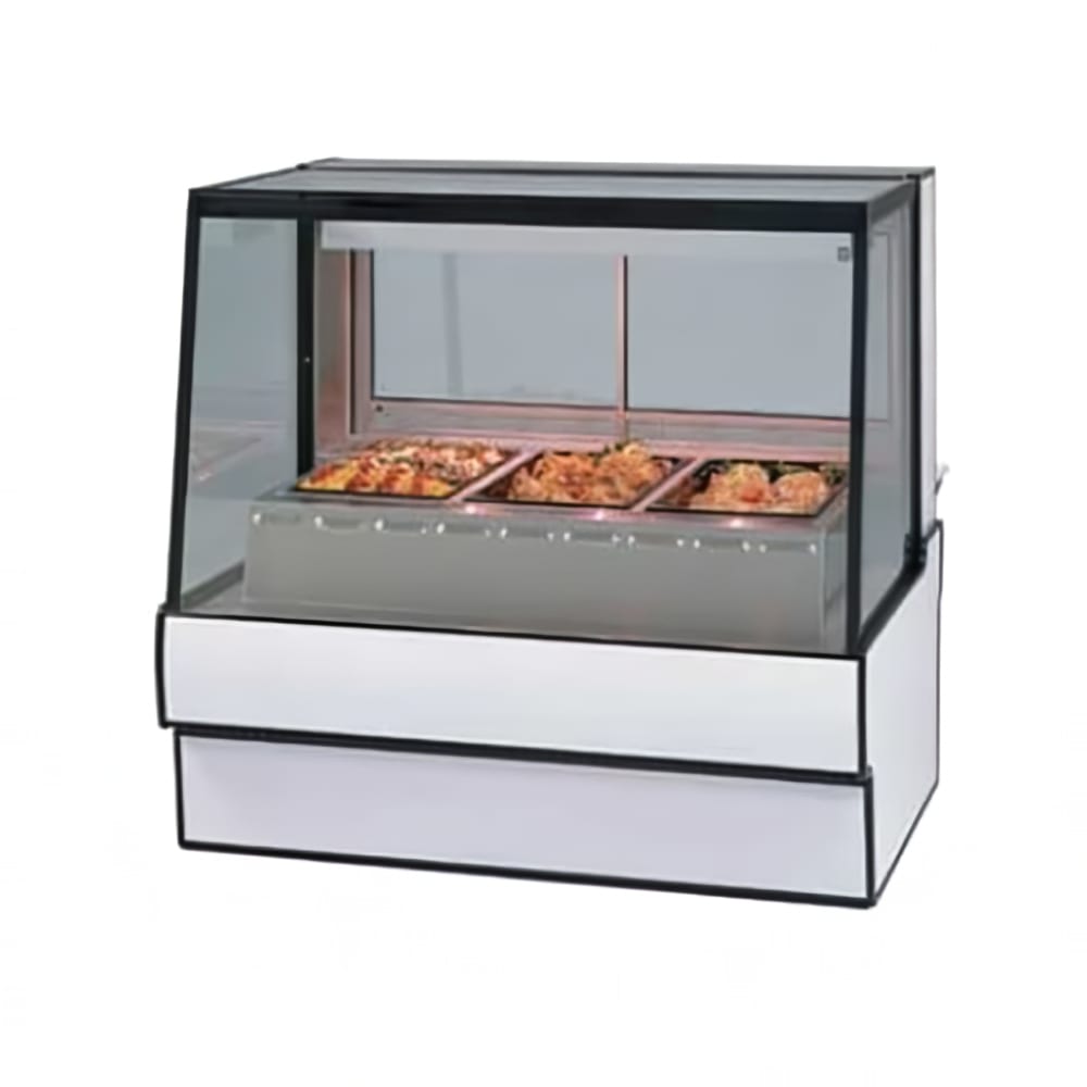 Federal SG5048HD 50.12" Full Service Hot Food Display - Straight Glass, 120v, Black