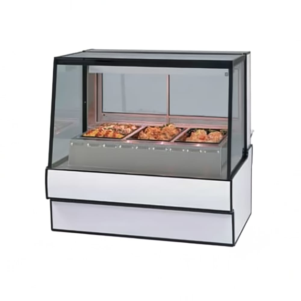Federal SG7748HD 77.13" Full Service Hot Food Display - Straight Glass, 120v, Black