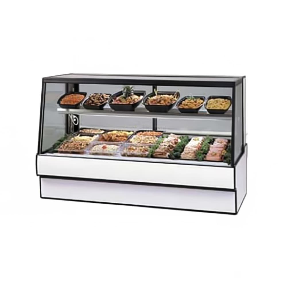 Federal SGR5948CD 59-1/8" Sloped Thermopane Glass Refrigerated Deli Case, Black