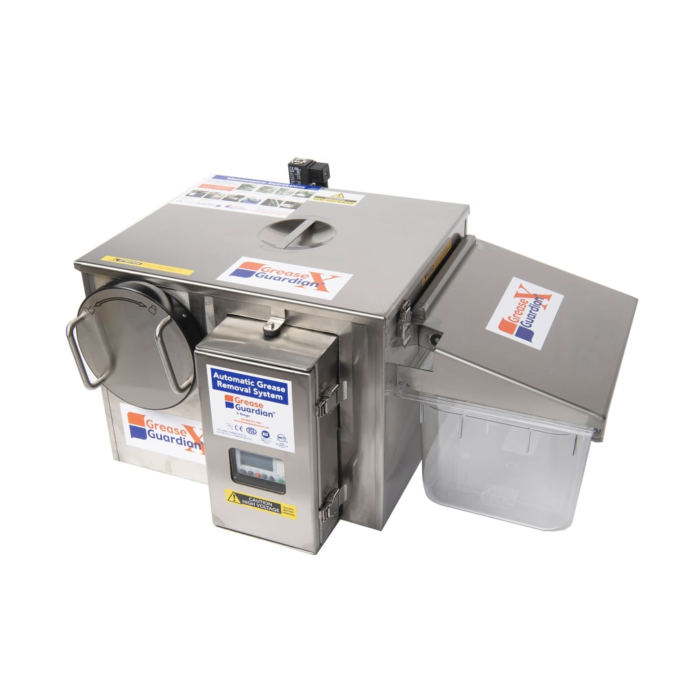 Grease Guardian CG4 Automatic Grease Trap w/ 4 GPM Capacity, Stainless Steel, Size #10