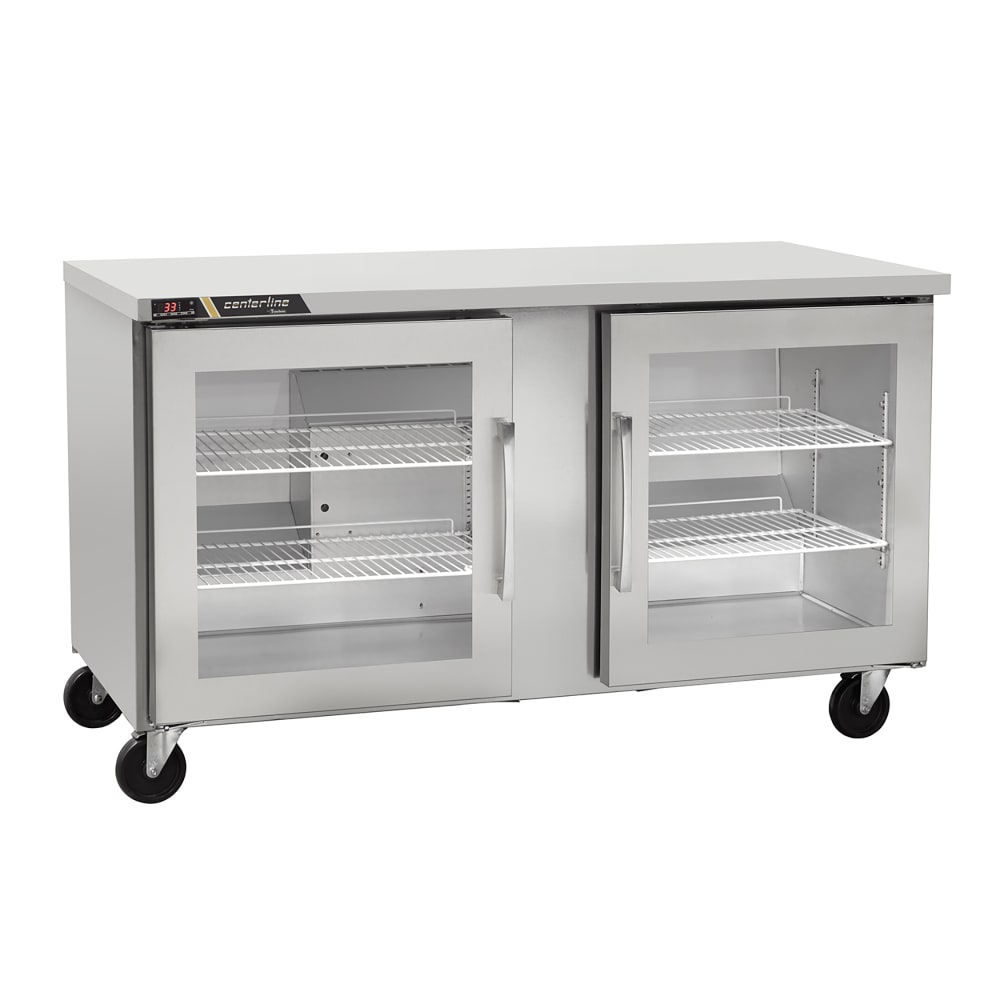 Centerline by Traulsen CLUC-36R-GD-LR 36" W Undercounter Refrigerator w/ (2) Sections & (2) Doors, 115v