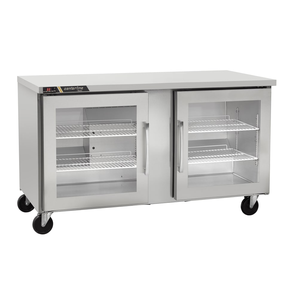 Centerline by Traulsen CLUC-36R-GD-RR 36" W Undercounter Refrigerator w/ (2) Sections & (2) Doors, 115v