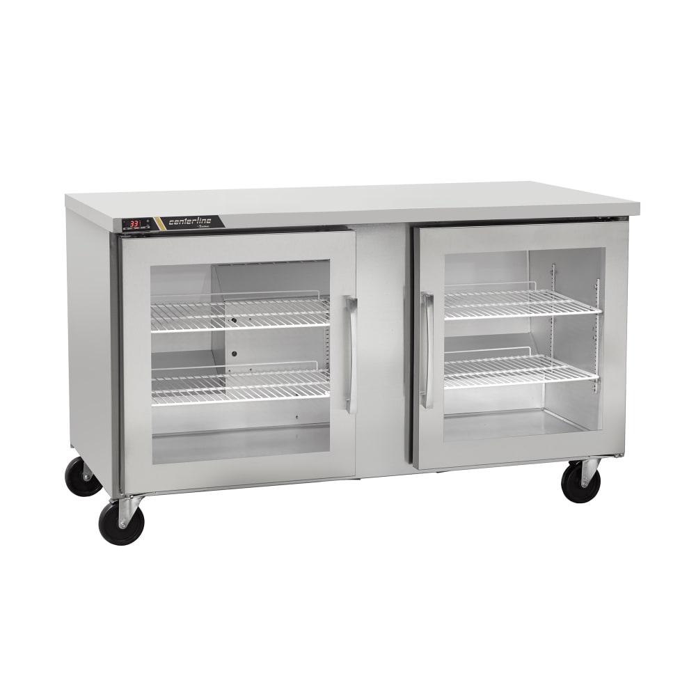 Centerline by Traulsen CLUC-48R-GD-RR 48" W Undercounter Refrigerator w/ (2) Sections & (2) Doors, 115v