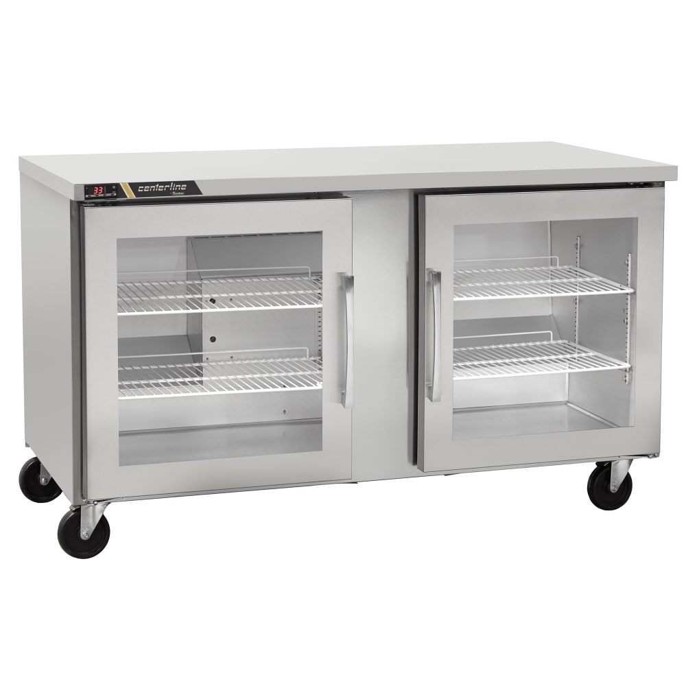 Centerline by Traulsen CLUC-60R-GD-LR 60" W Undercounter Refrigerator w/ (2) Sections & (2) Doors, 115v