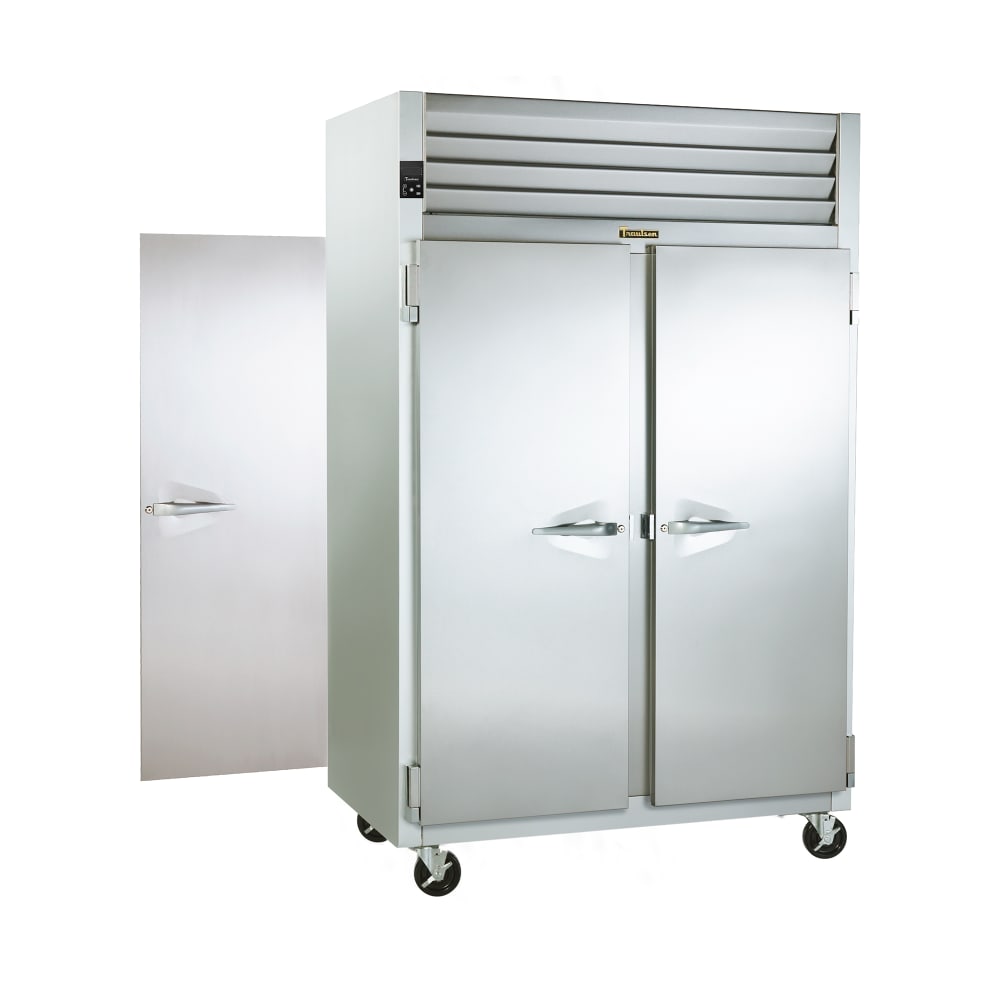 Traulsen G20014P 52 1/10" Two Section Pass Thru Refrigerator, (4) Left/Right Solid Doors, 115v