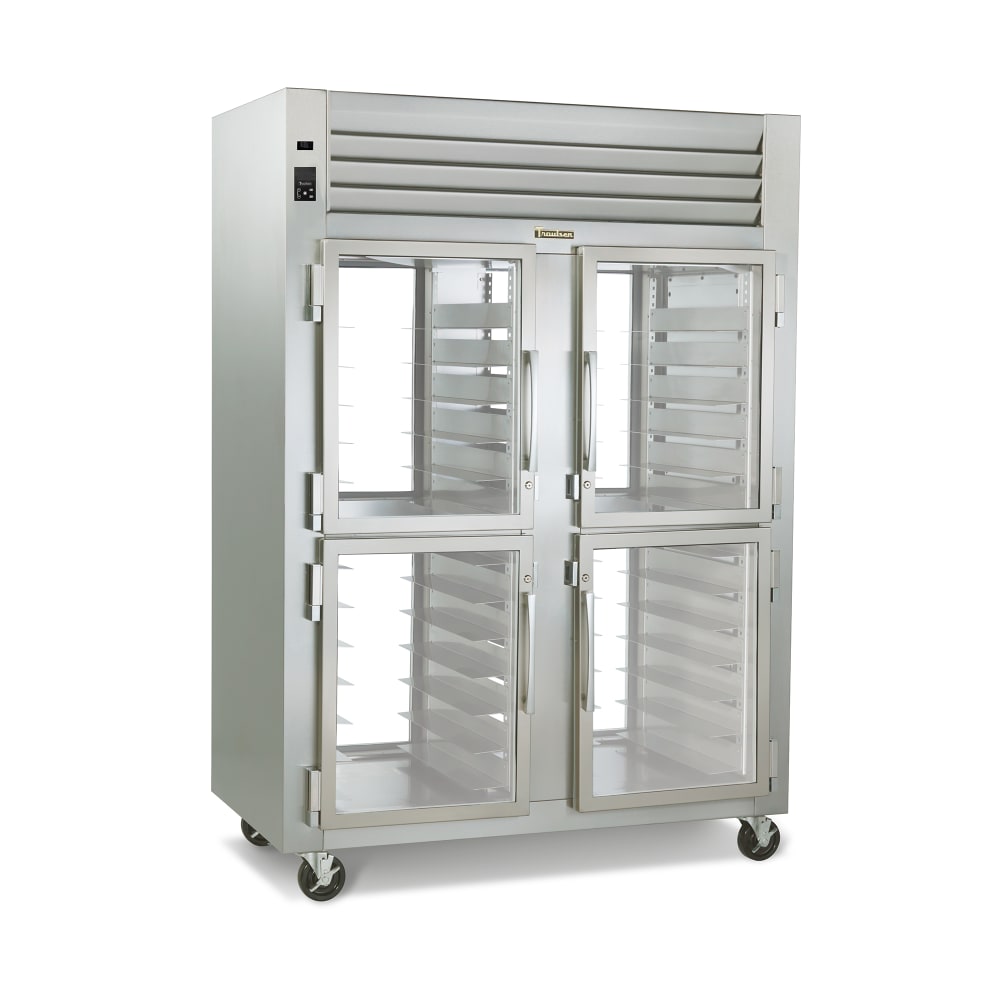 Traulsen G21017P 52" Two Section Pass Thru Refrigerator, (2) Right Hinge Glass Doors, 115v