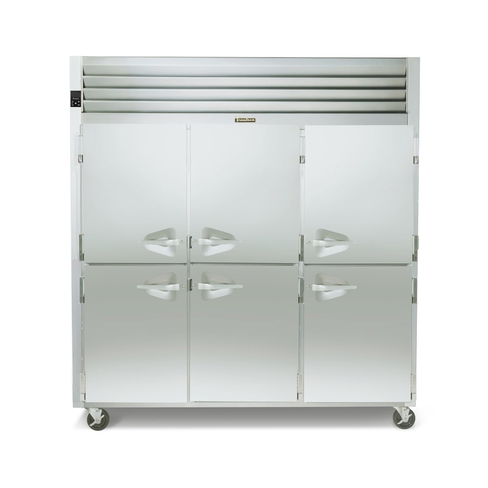 Traulsen G30002 76" Three Section Reach In Refrigerator, (6) Right Hinge Solid Doors, 115v