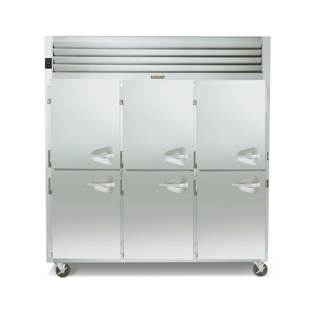Traulsen G30003 76" Three Section Reach In Refrigerator, (6) Left Hinge Solid Doors, 115v
