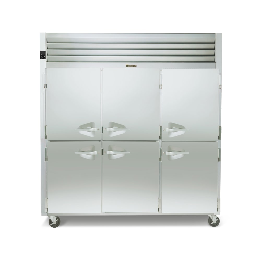 Traulsen G31000 76 3/8" Dealer's Choice Three Section Reach In Freezer, (6) Left/Right Hinge Solid Doors, 115v