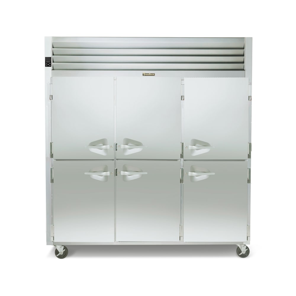 Traulsen G31300 76 3/8" Dealer's Choice Three Section Reach In Freezer, 6 Left/Right Hinge Solid Doors, 115/208-230v