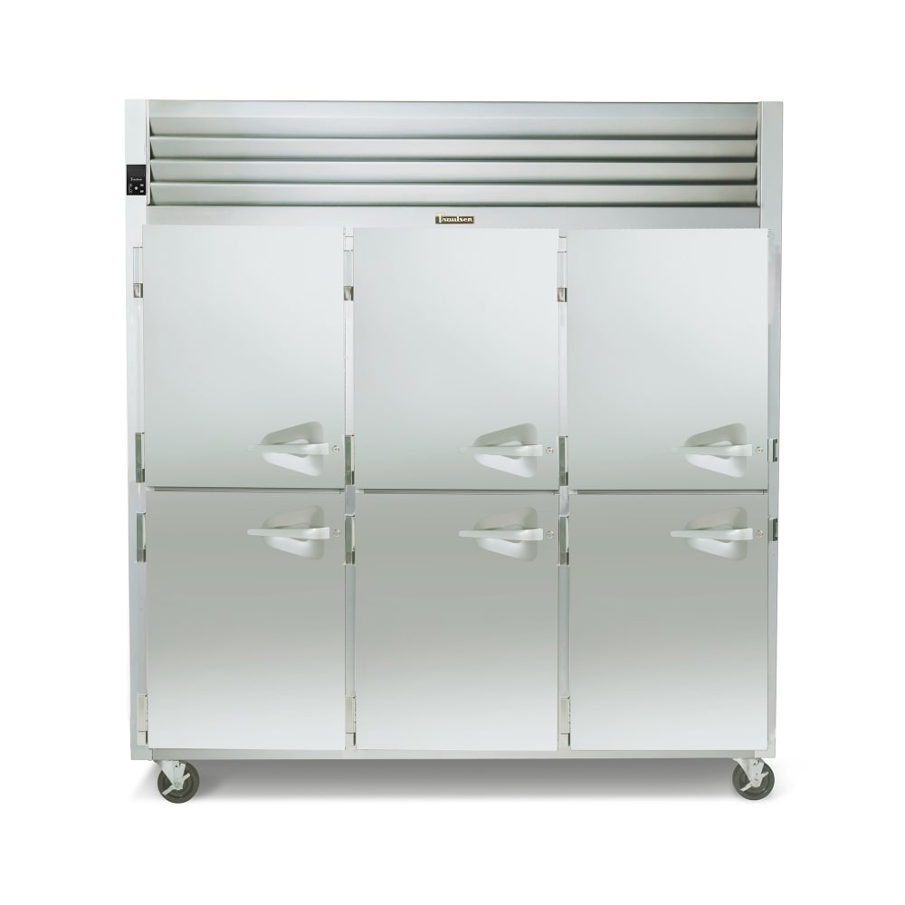 Traulsen G31303 76 3/8" Dealer's Choice Three Section Reach In Freezer, (6) Left Hinge Solid Doors, 115/208-230v
