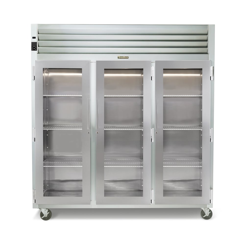 Traulsen G32012 76" Three Section Reach In Refrigerator, (3) Right Hinge Glass Doors, 115v