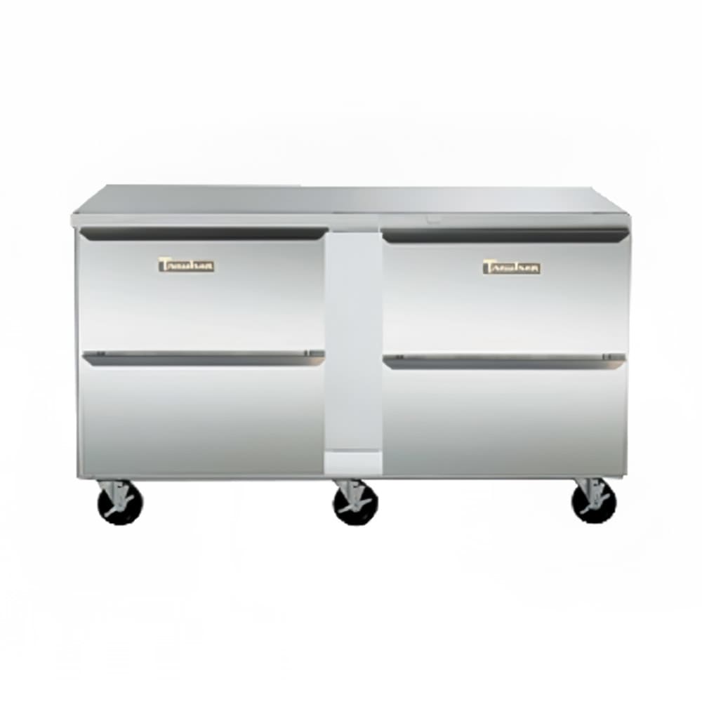 Traulsen UHT60-DD 60" W Undercounter Refrigerator w/ (2) Sections & (4) Drawers, 115v
