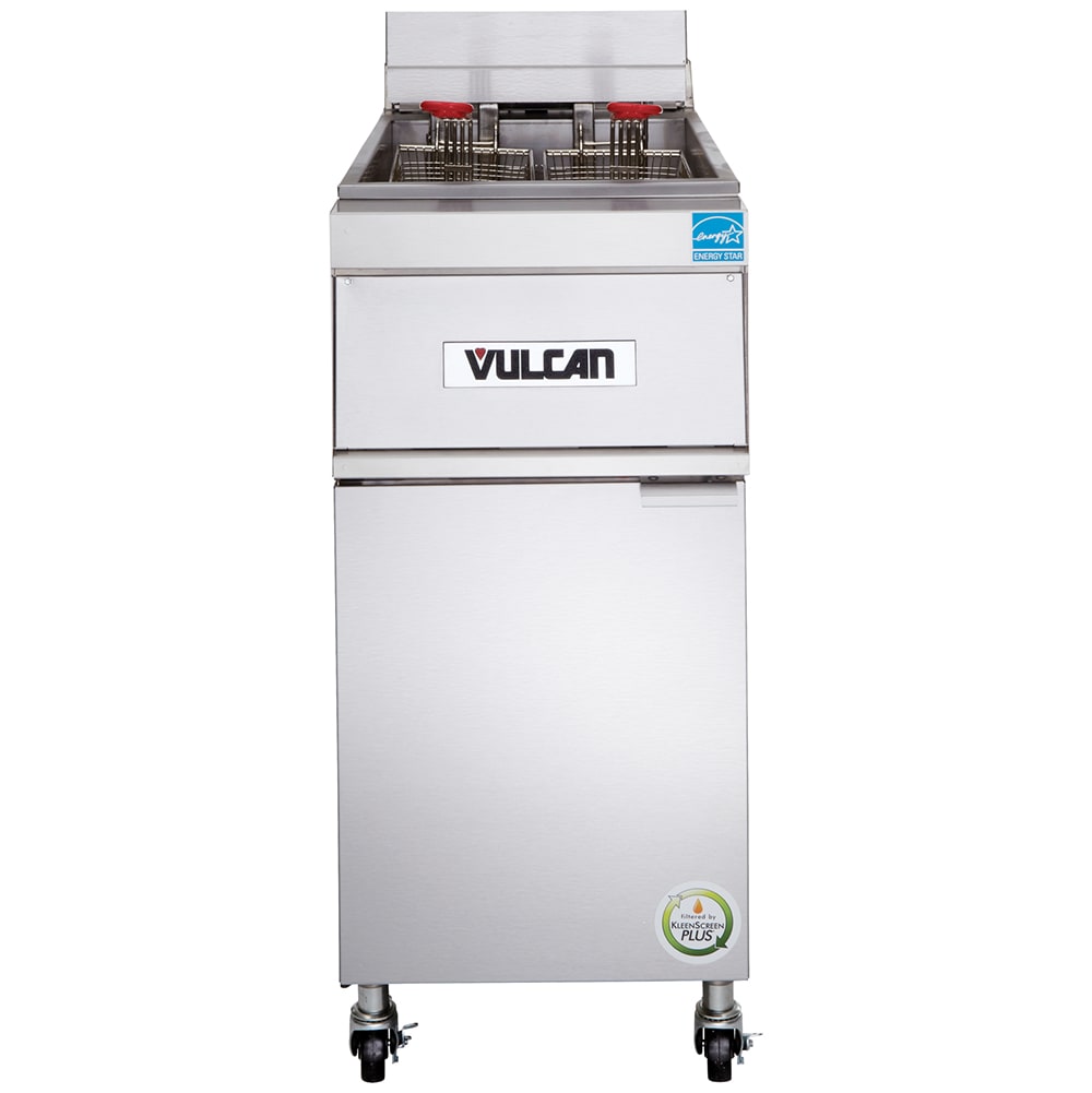 Vulcan 1ER50AF Electric Fryer - (1) 50 lb Vat, Floor Model, 208v/3ph