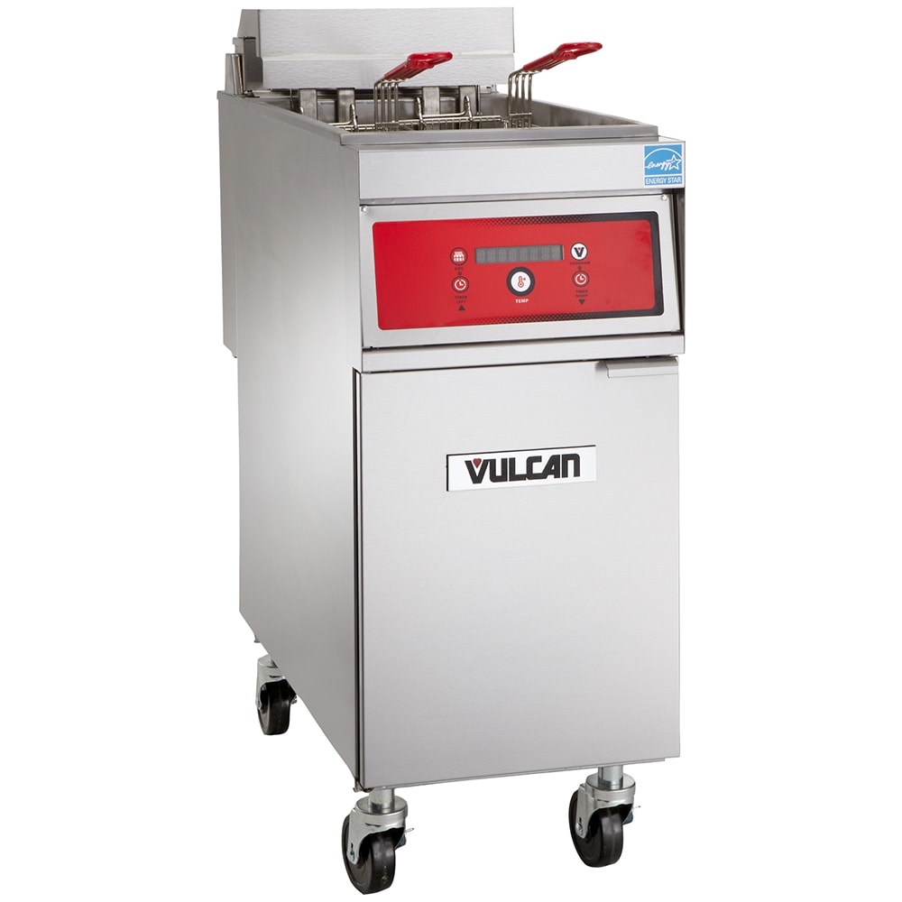 Vulcan 1ER50DF Electric Fryer - (1) 50 lb Vat, Floor Model, 208v/3ph