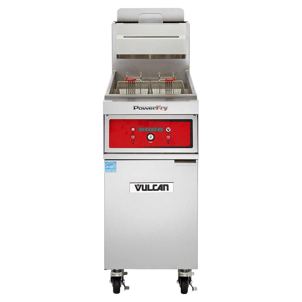 Vulcan 1TR65DF Gas Fryer - (1) 70 lb Vat, Floor Model, Natural Gas