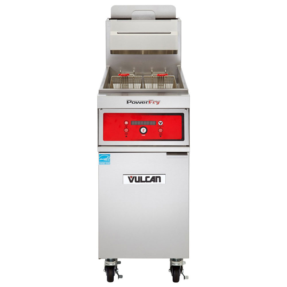 Vulcan 1VK45D Gas Fryer - (1) 50 lb Vat, Floor Model, Natural Gas