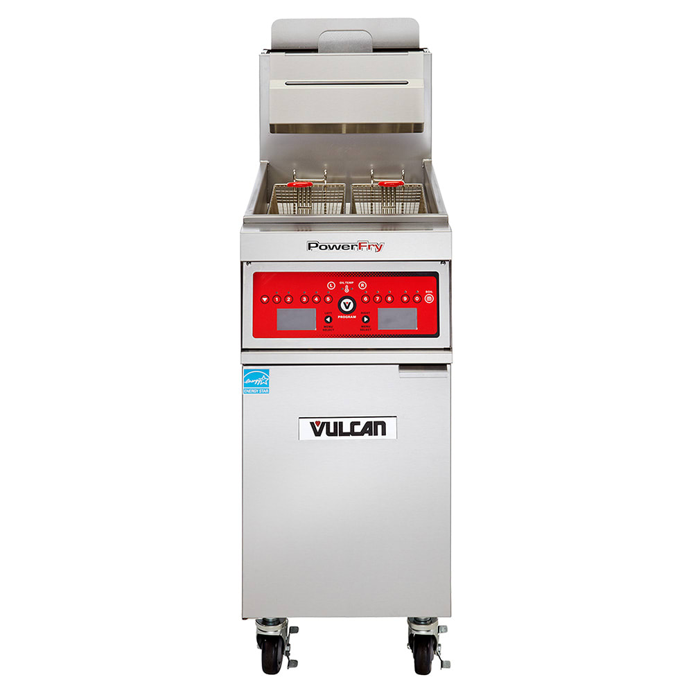 Vulcan 1VK85D Gas Fryer - (1) 90 lb Vat, Floor Model, Natural Gas