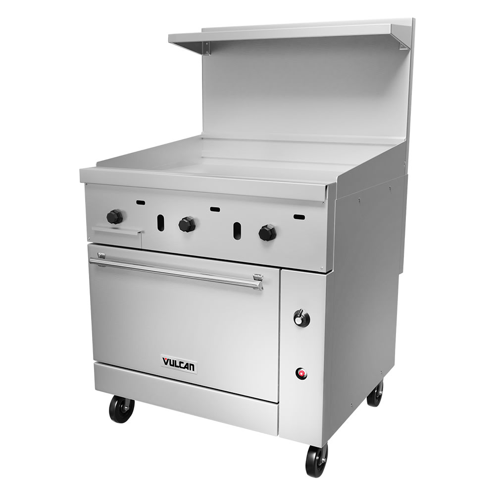 Vulcan 36S-36G 36" Gas Range w/ Full Griddle & Standard Oven, Liquid Propane