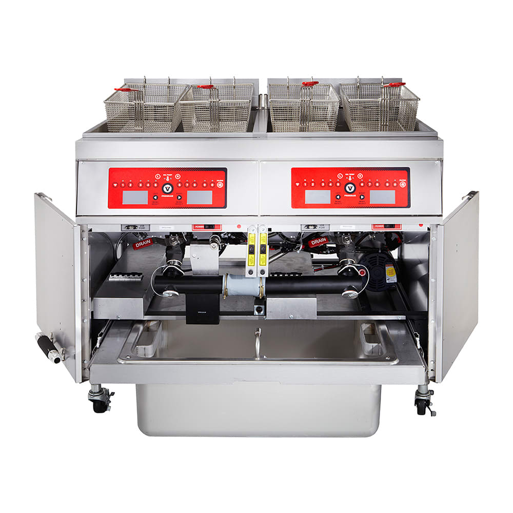 Vulcan 3ER50AF Electric Fryer - (3) 50 lb Vats, Floor Model, 208v/3ph