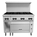 Vulcan 48S-8B 48" 8 Burner Gas Range w/ Standard Oven & Storage Base, Natural Gas thumbnail 2