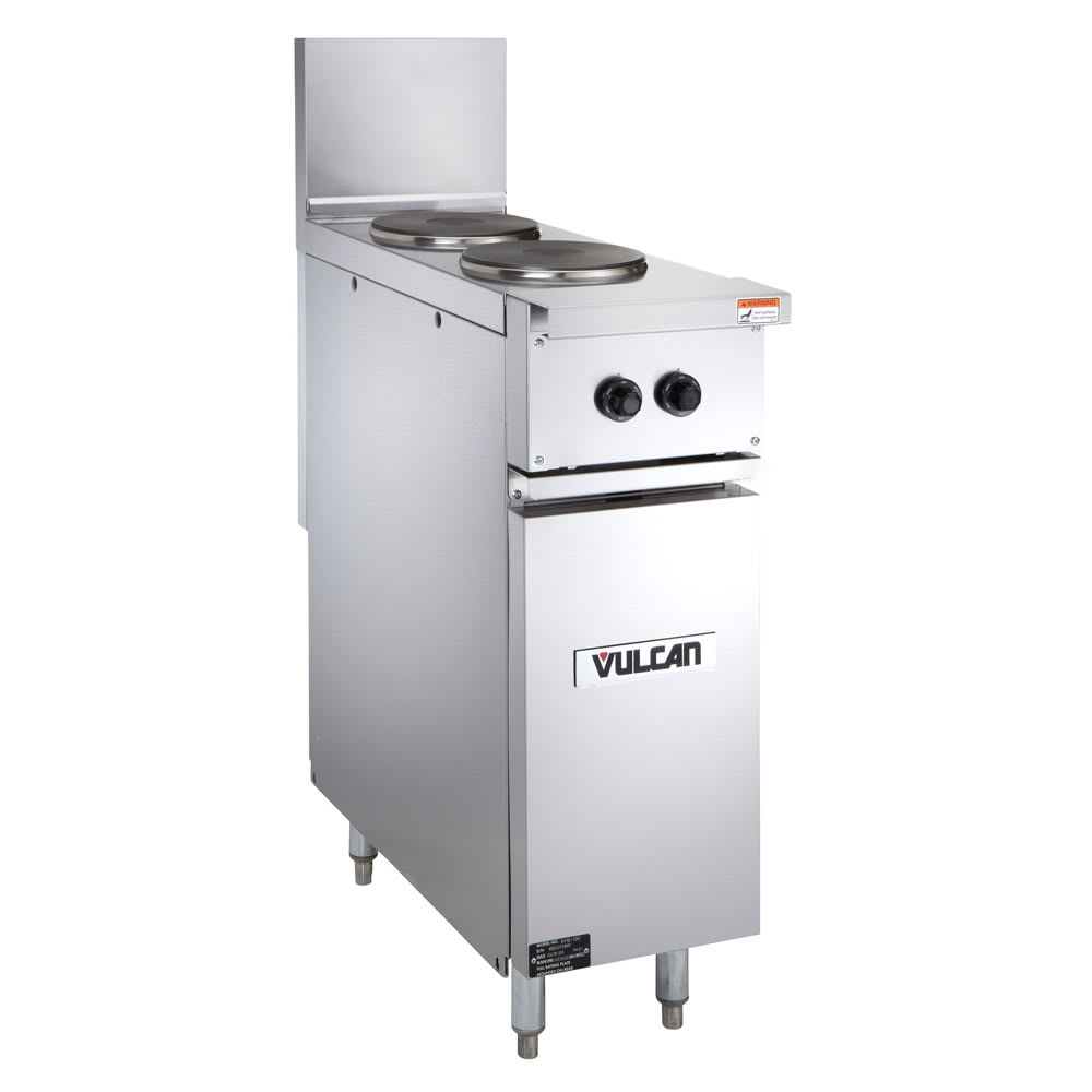Vulcan EV12-2FP480 12" Expando Electric Range w/ (2) French Hot Plates, 480v/1ph/3ph